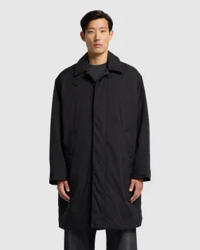 Padded Nylon Coat in Black