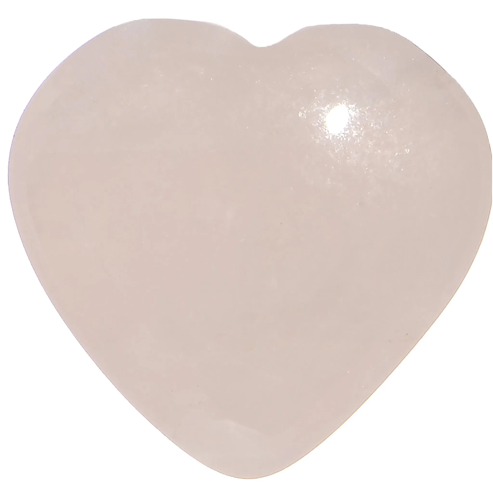 1/2 Natural Rose Quartz Sweet Heart Stone Saddle Plug