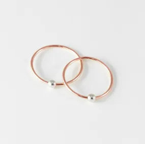 15mm - Sleepers Hoop 10k Rose Gold Earrings – Medium