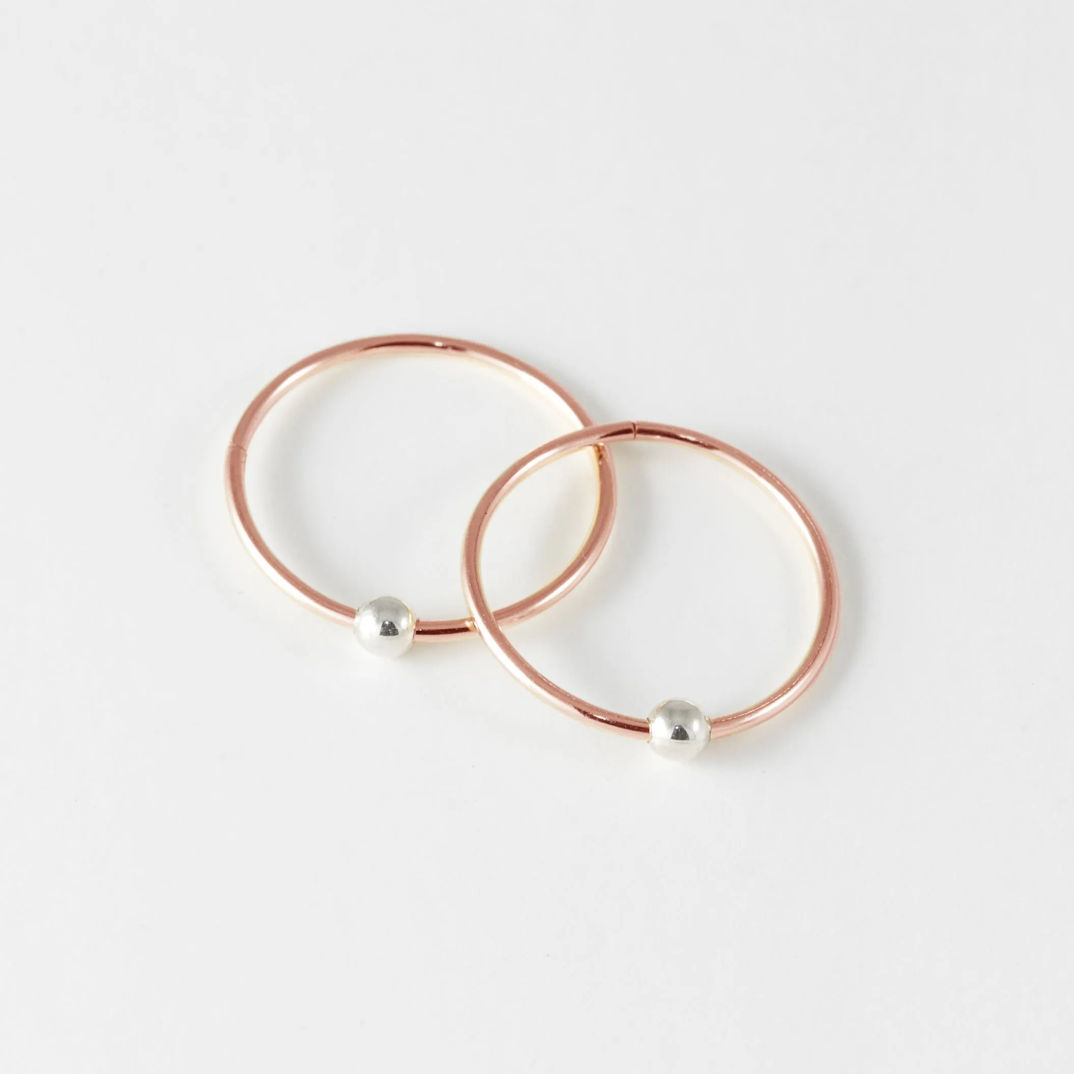 15mm - Sleepers Hoop 10k Rose Gold Earrings – Medium