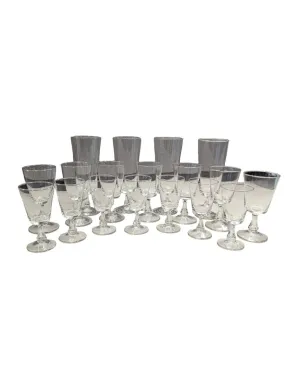 18 Pc Crystal Thin Glass Set