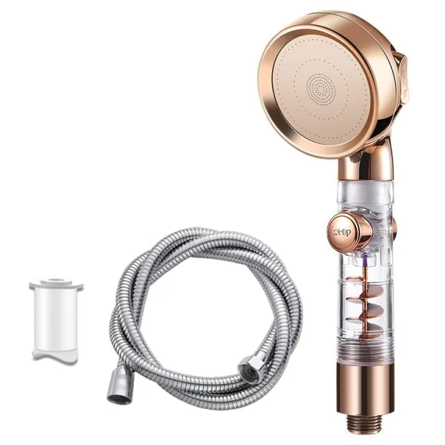 3 Mode Adjustable Filtering Rainfall Shower Set with Hose and Bracket