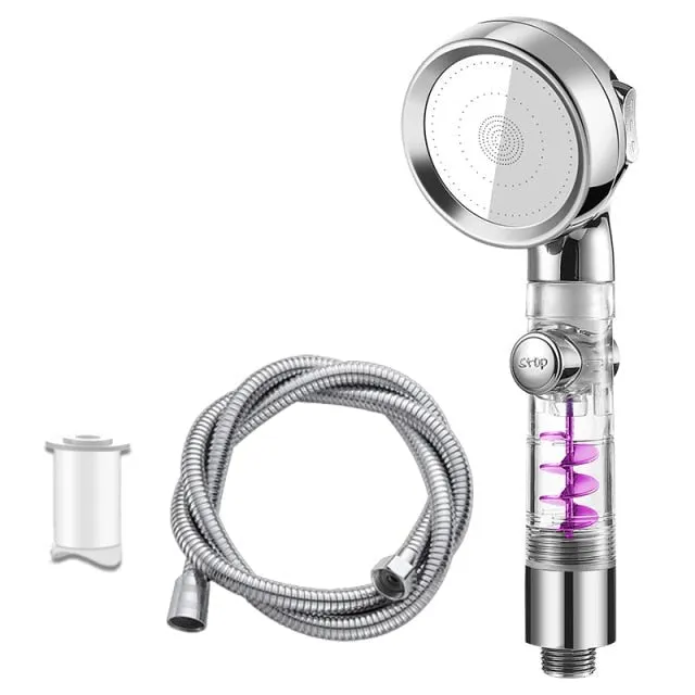 3 Mode Adjustable Filtering Rainfall Shower Set with Hose and Bracket