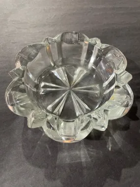 5" MCM Crystal Cut Glass Tray