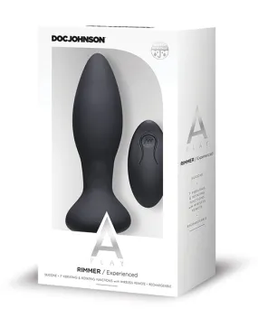 A Play Rimmer Experienced Rechargeable Silicone Anal Plug with Remote - Assorted Colors