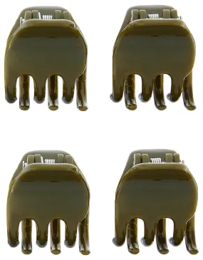 Accessorize London Women's Pack Of 4 Basic Bulldog Hair Clips