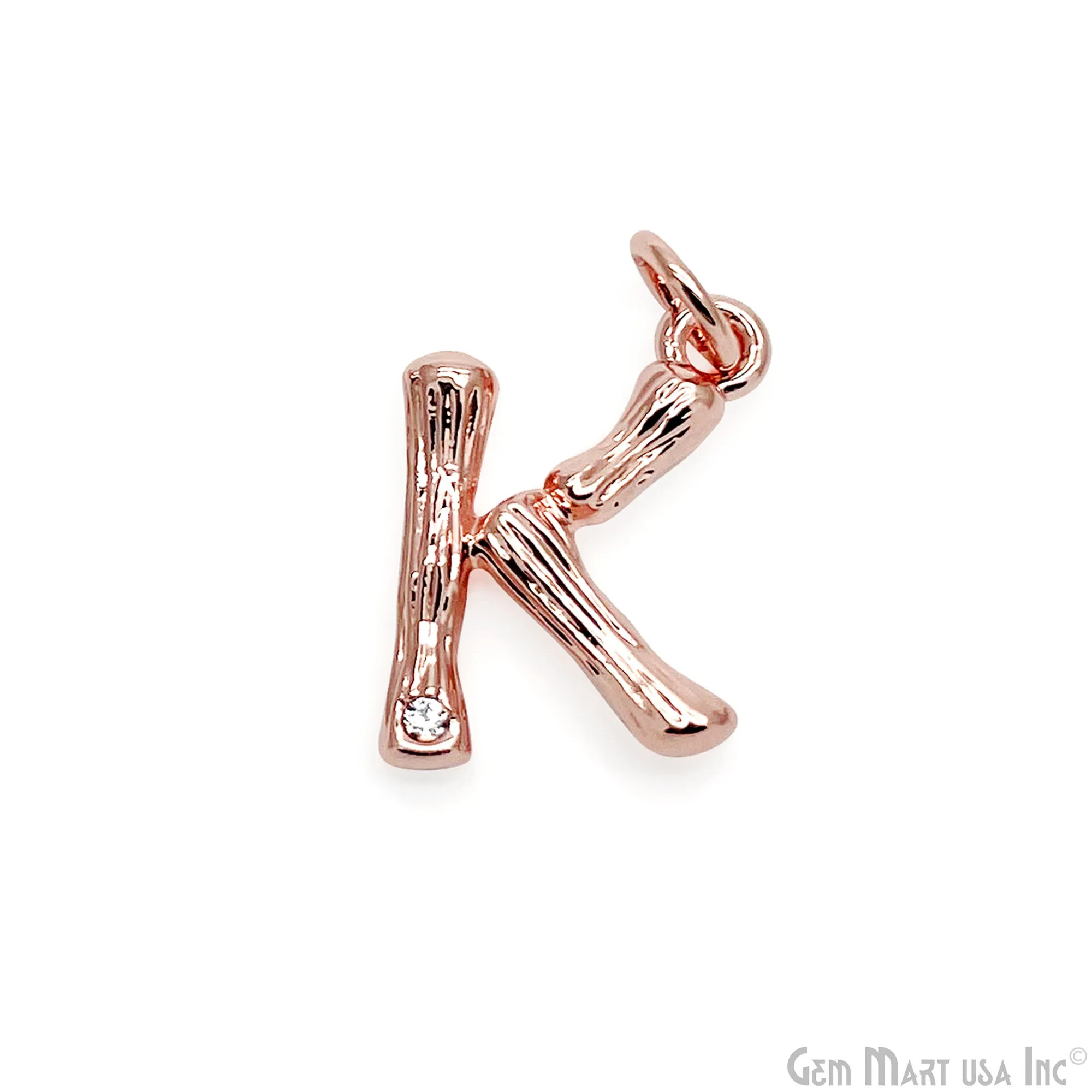 Alphabets 15mm Single Bail Pendants, Letter Charms, Personalized Necklace