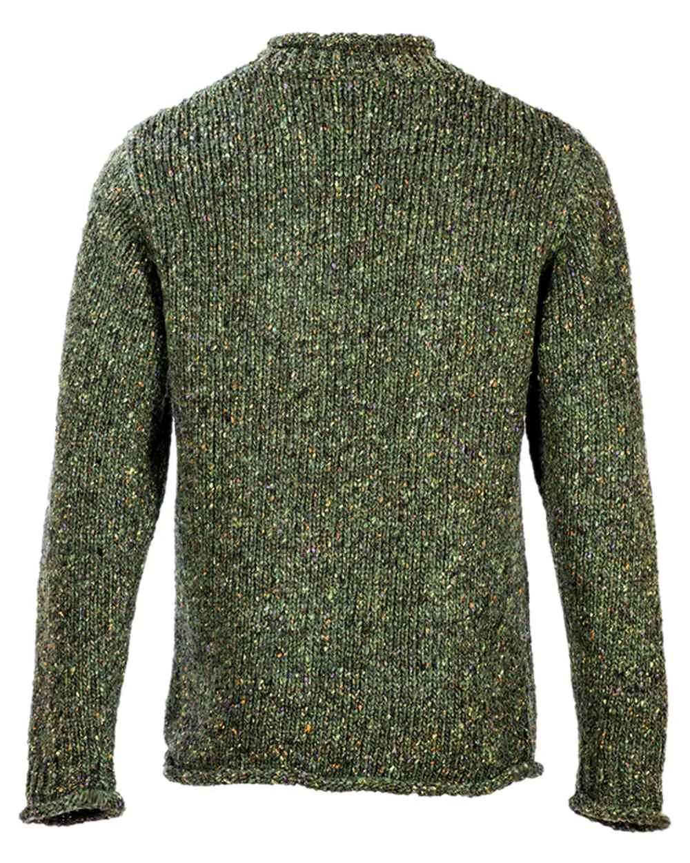 Aran Donegal Wool Crew Neck Sweater