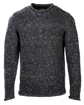 Aran Donegal Wool Crew Neck Sweater