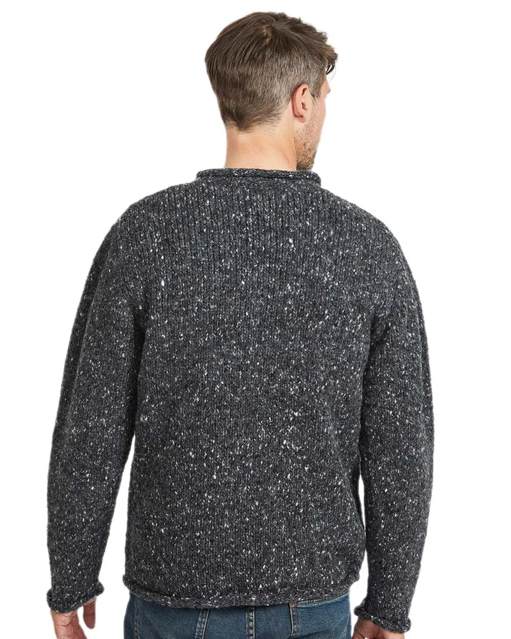 Aran Donegal Wool Crew Neck Sweater