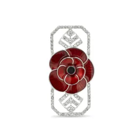 Art Deco Vintage Poppy Brooch