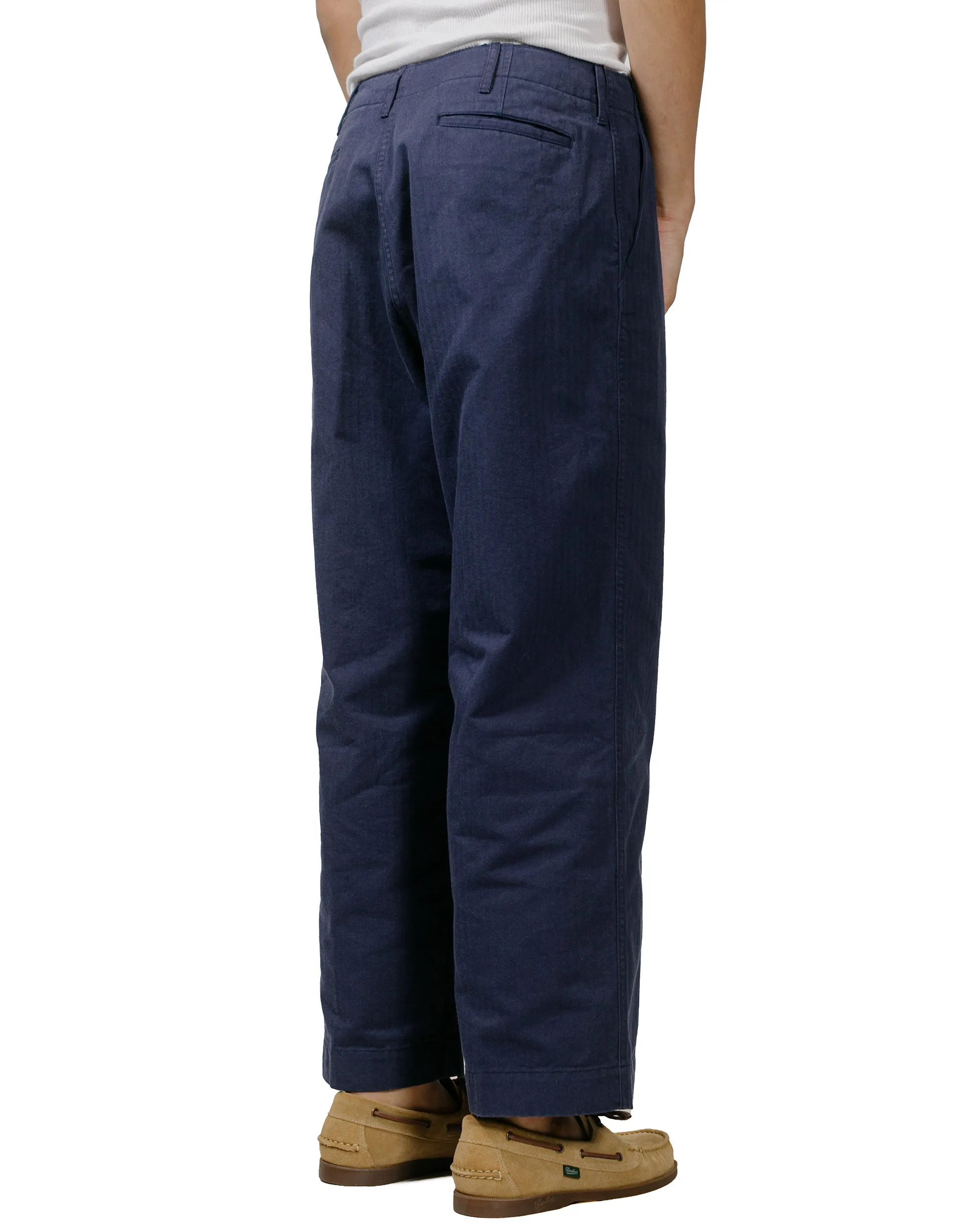 Beams Plus MIL Trousers Herringbone Navy