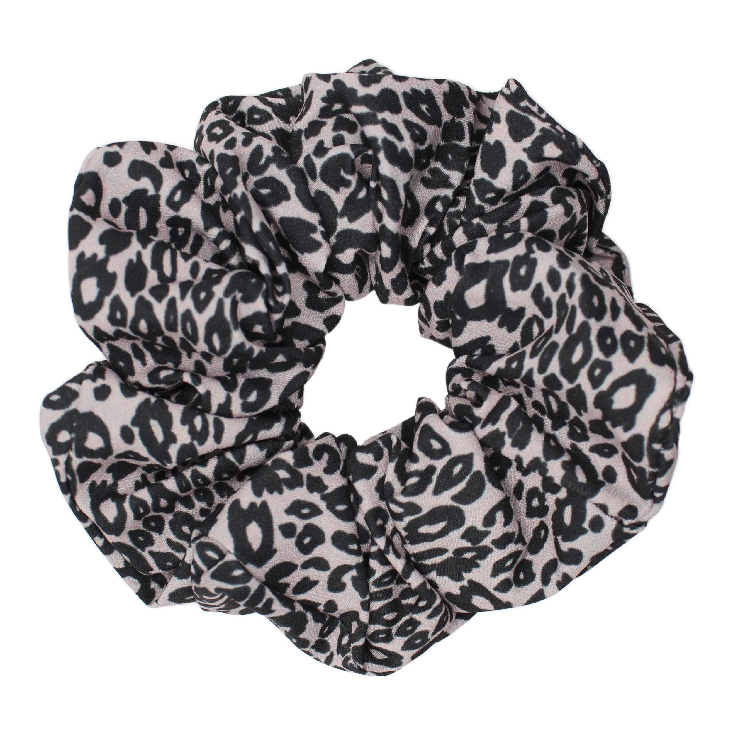 Behati Leopard Print Scrunchie - Grey