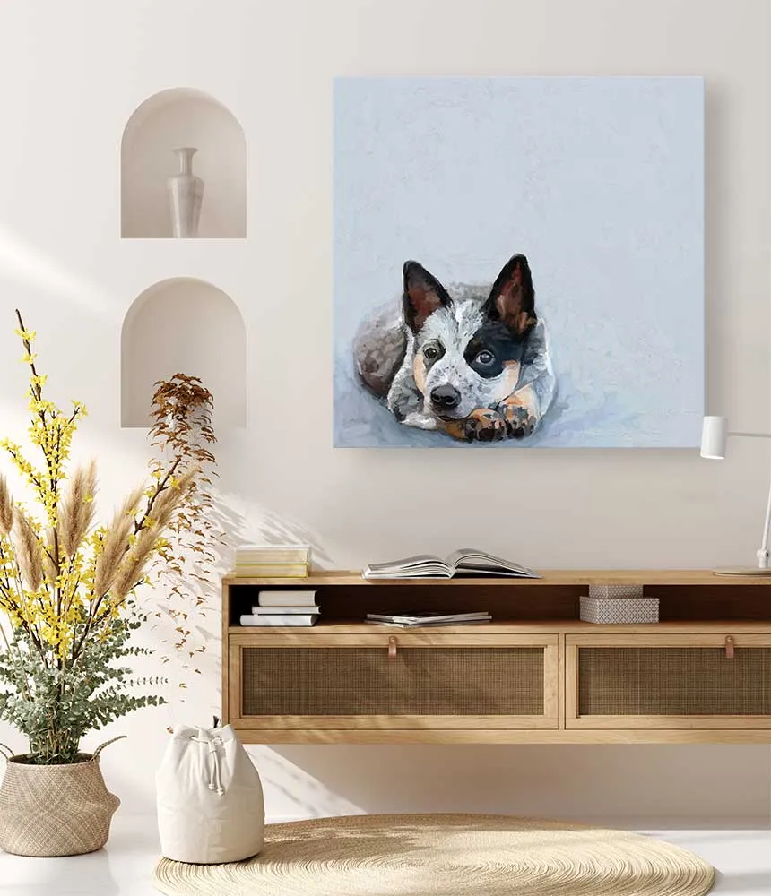 Best Friend - Sweet Blue Heeler Canvas Wall Art