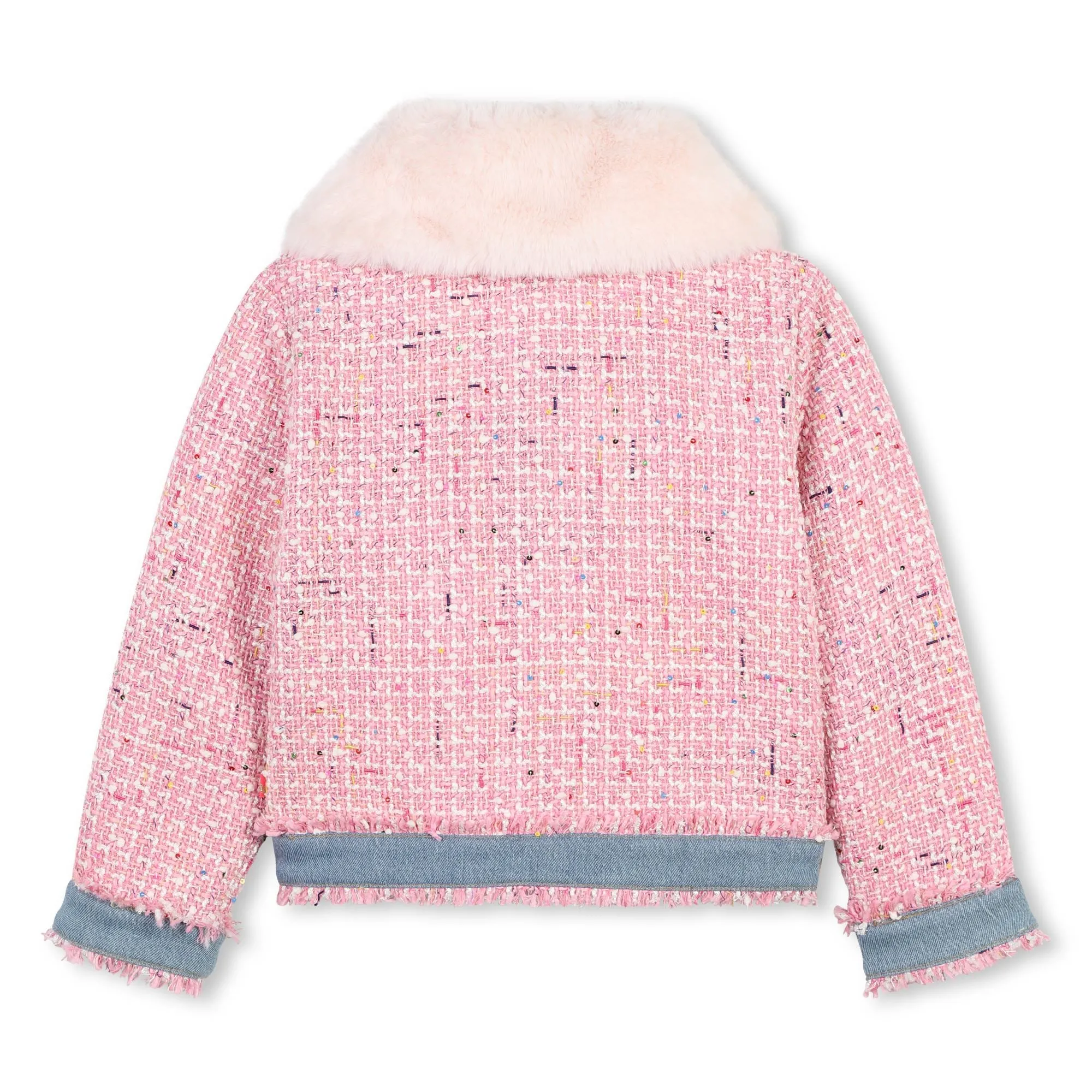 Billieblush Girls Pink Tweed Jacket