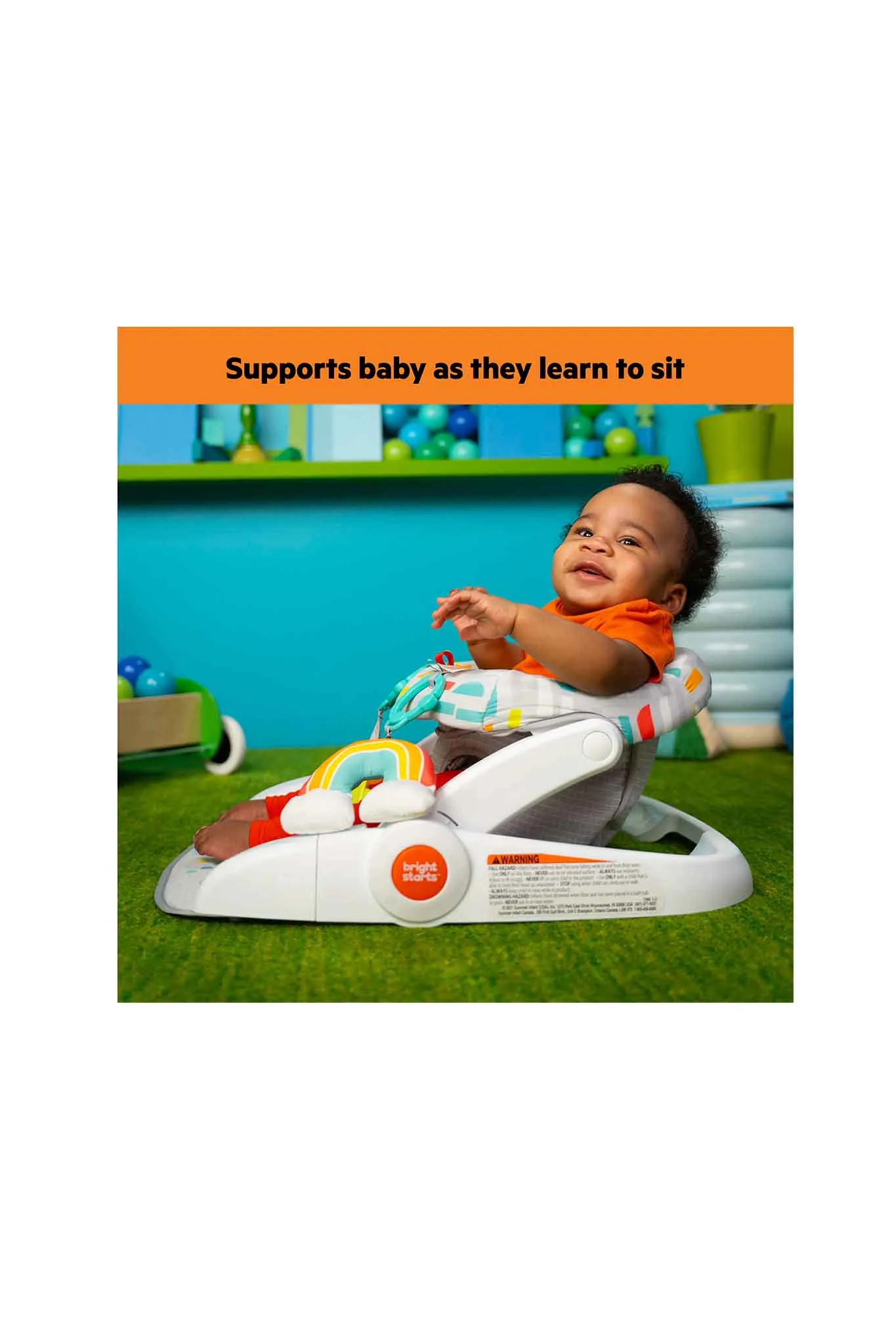 Bright Starts Learn To Sit  2-in-1 Sit Up Floor Seat