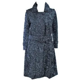 BULLOCKS Wool Sequin Trench Coat Size 6