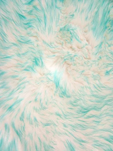 Candy Shag Faux Fur Fabric / Aqua / Sold By The Yard