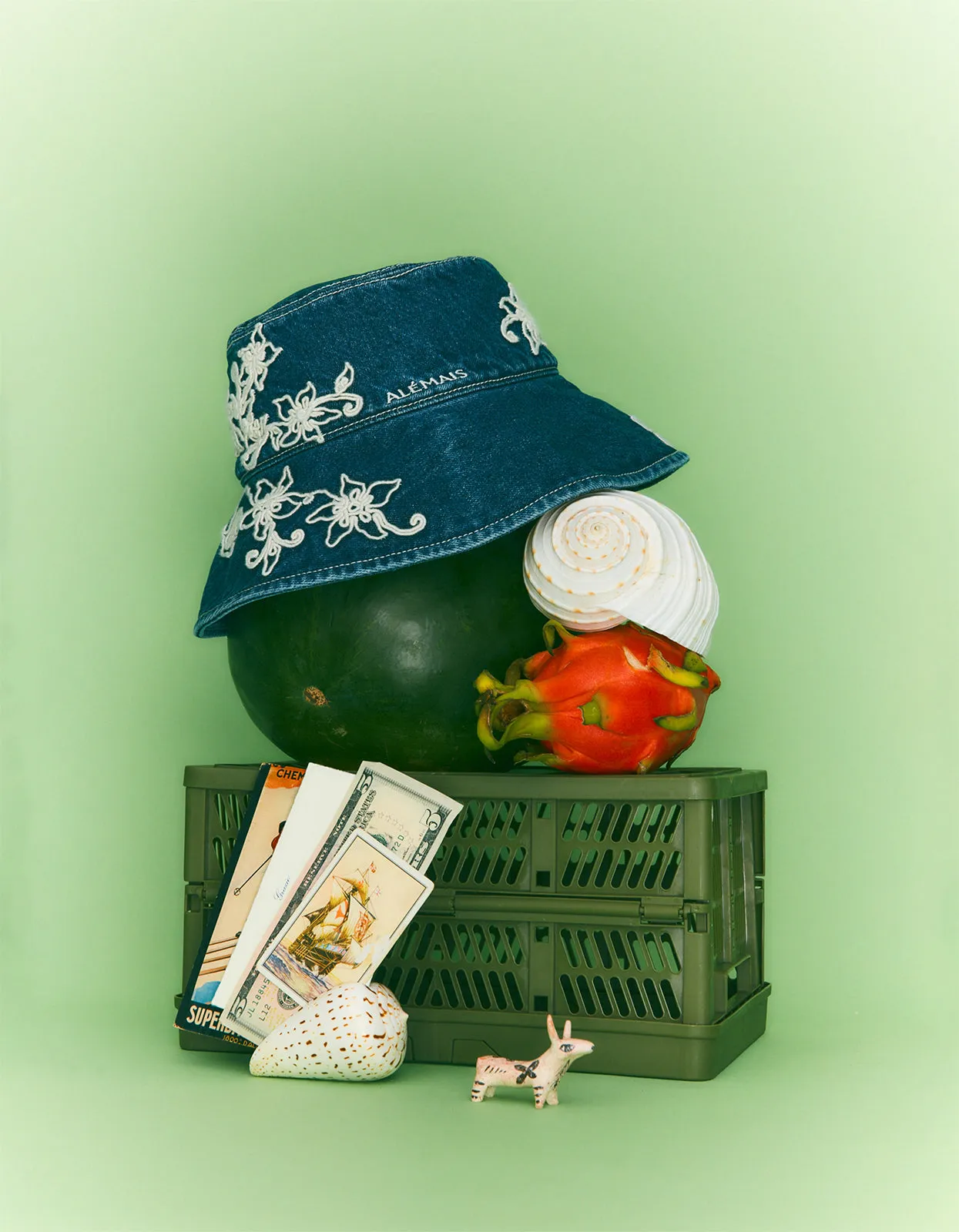 Carmen Mid Brim Bucket Hat - Light Blue