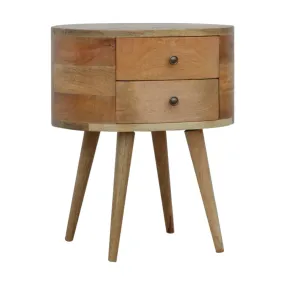 Carthorpe Solid Wood 2 Drawers Bedside Table