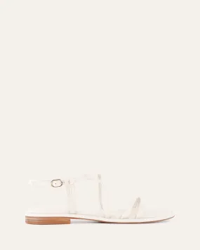 CATALINA FLAT SANDALS OFF WHITE LEATHER