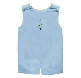 Christmas Tree Embroidered Woven Shortall