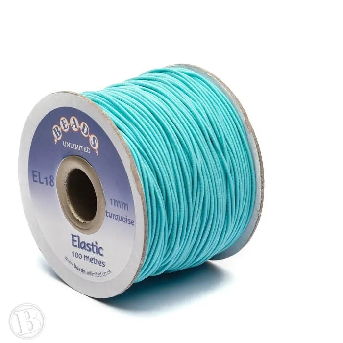 Coloured Elastic Turquoise Elastic 1mm-Pack of 100m