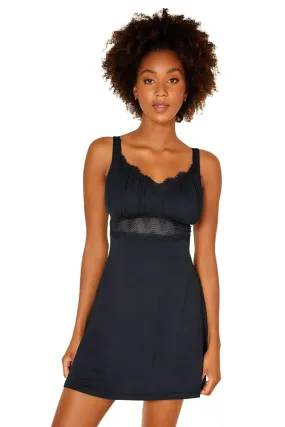 Cosabella Allure Sleep Curvy Chemise, Black (ALLSW2722)