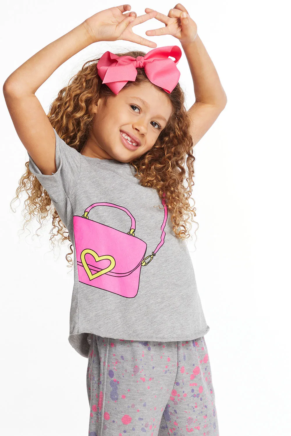 Cute Purse Girls Crew Neck Tee