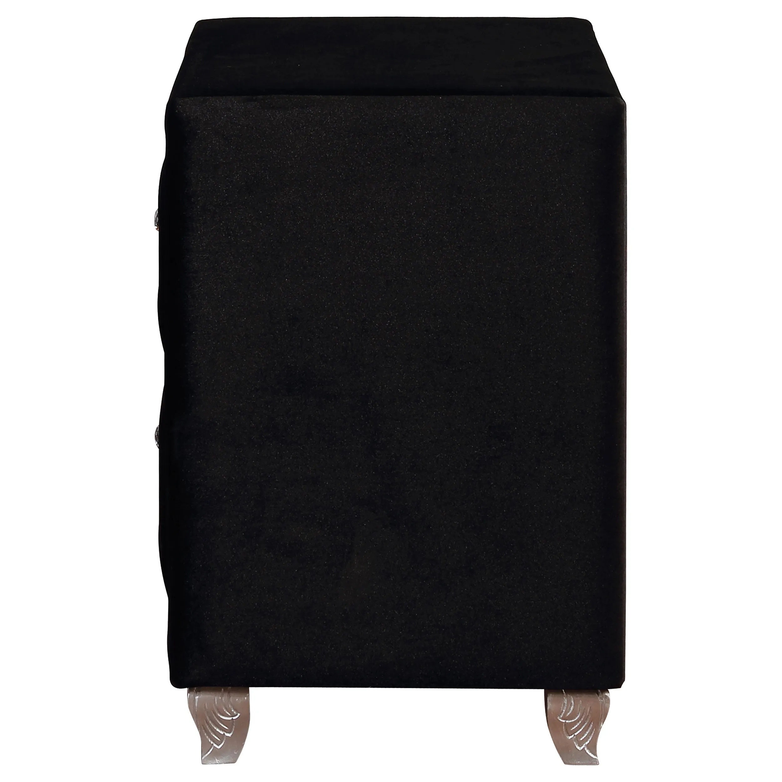 Dhabdhabewadi Black Velvet Night Stand