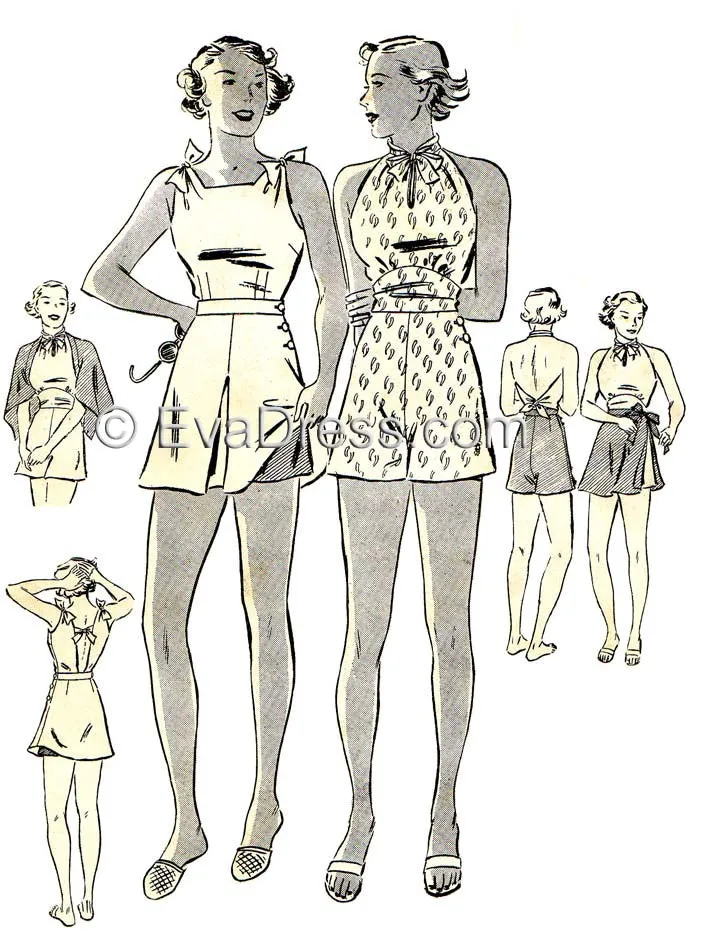 E-PATTERN 1936 Swim Suits E6790