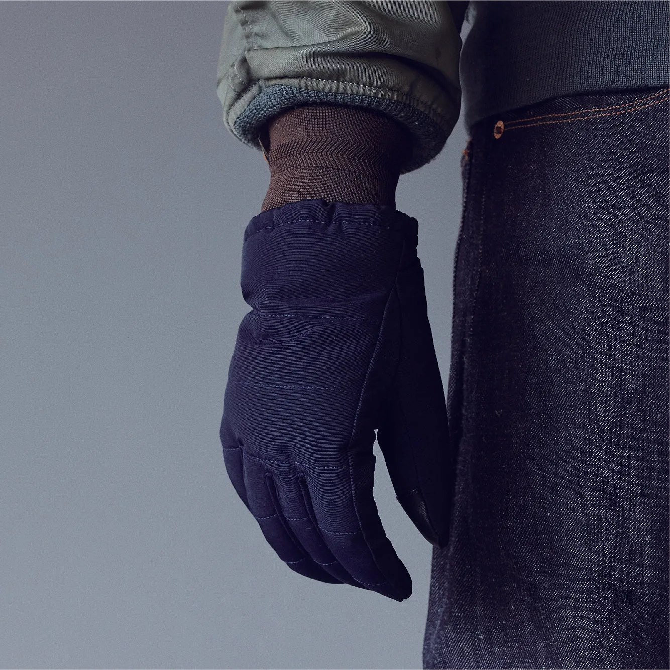 Elmer Joh Knitted Cuff Gloves - Navy