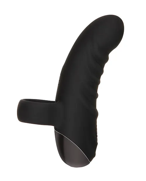 Evolved Hooked on You Curved Finger Vibrator - Black