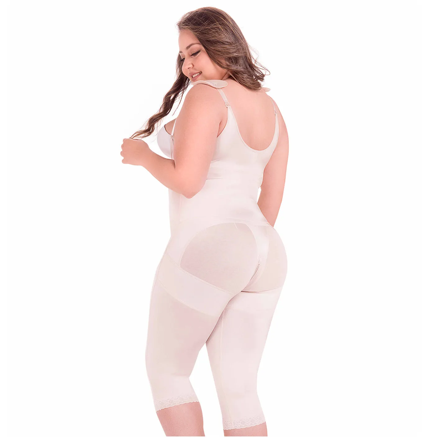 Fajas MariaE 9702 | Colombian Fajas Capri Body Shaper | Surgical Lipo Compression Garment for Liposuction Recovery