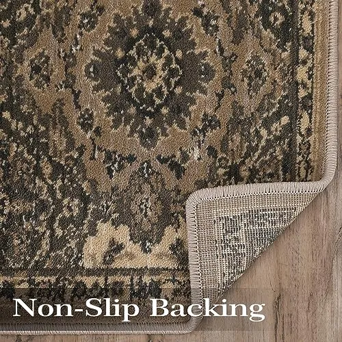 GARVEE 11x15 Rug Large Premium Thick Rug Traditional Area Rug Non-Slip Carpet Non-Shedding Esay-Cleaning Rug Vintage Bohemian Rug for Living Room Bedroom Farmhouse Dining Room Office,11x15