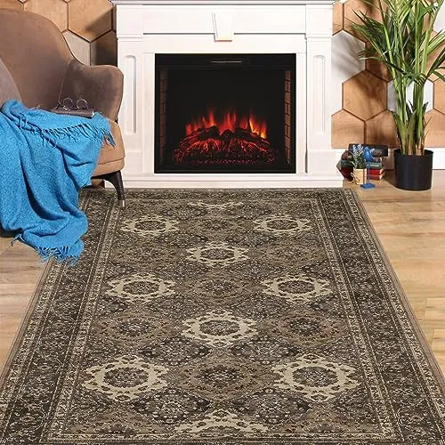 GARVEE 11x15 Rug Large Premium Thick Rug Traditional Area Rug Non-Slip Carpet Non-Shedding Esay-Cleaning Rug Vintage Bohemian Rug for Living Room Bedroom Farmhouse Dining Room Office,11x15