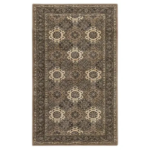 GARVEE 11x15 Rug Large Premium Thick Rug Traditional Area Rug Non-Slip Carpet Non-Shedding Esay-Cleaning Rug Vintage Bohemian Rug for Living Room Bedroom Farmhouse Dining Room Office,11x15