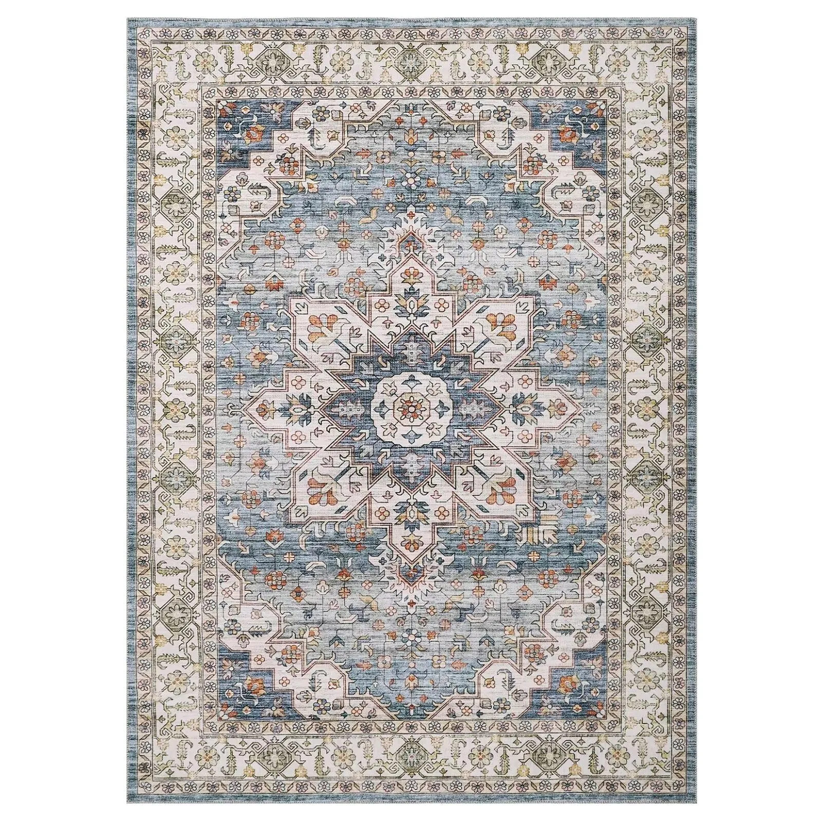 GARVEE Area Rug 6x9 Machine Wash Rug Non Slip Rug Bohemian Accent Rug for Living Room Bedroom Rug Kitchen Rug Indoor Door Mat for Room Decor