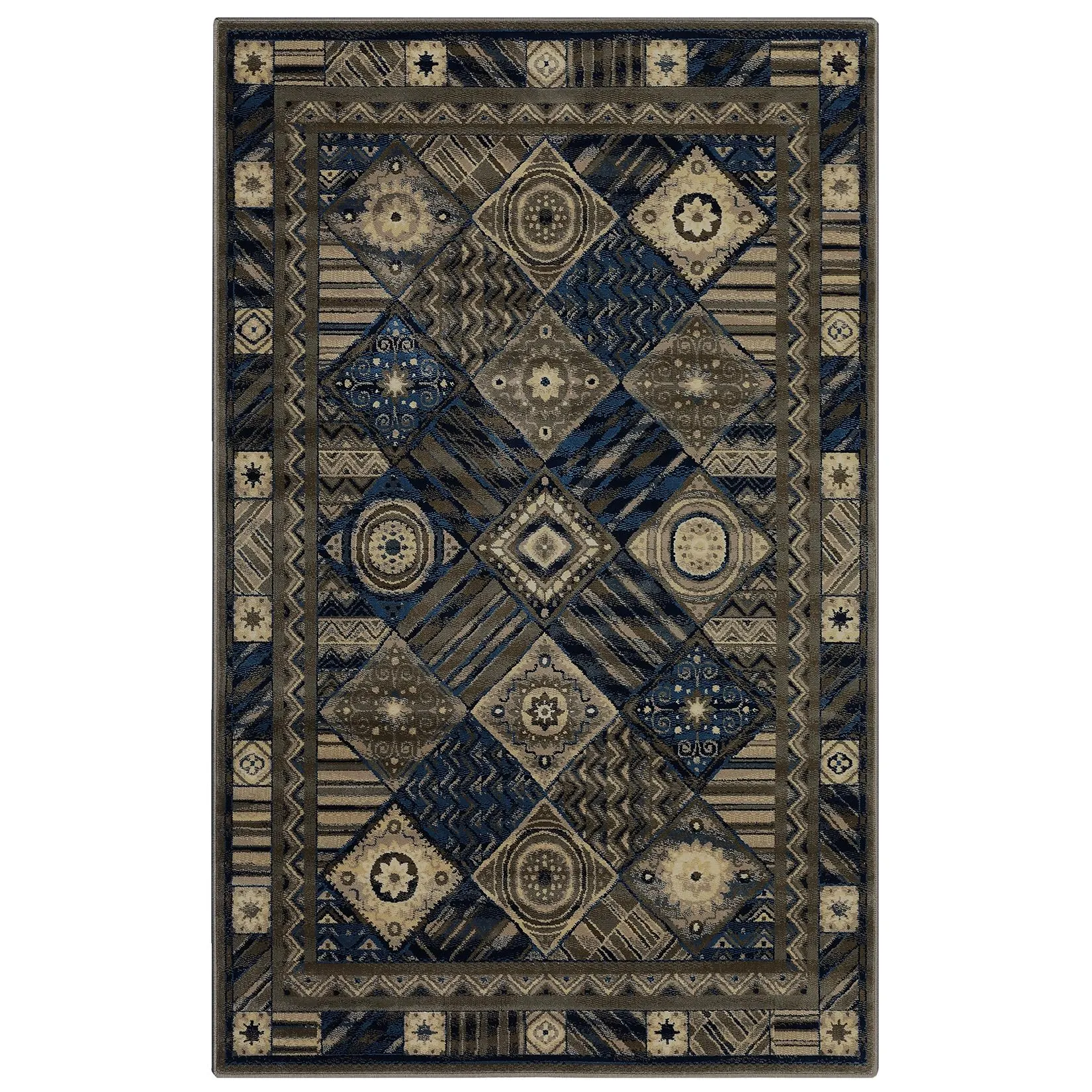 GARVEE Area Rug 8x10 Bohemian Plush Area Rug Premium Large Rug Tribal Rugs Thick Durable Rugs Stain-Resistant Rug Dining Office Mat Non-Shedding Carpet for Bedroom Nursery Basement Decor