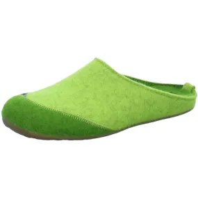 Haflinger Slippers green female Sandals Clogs Textile