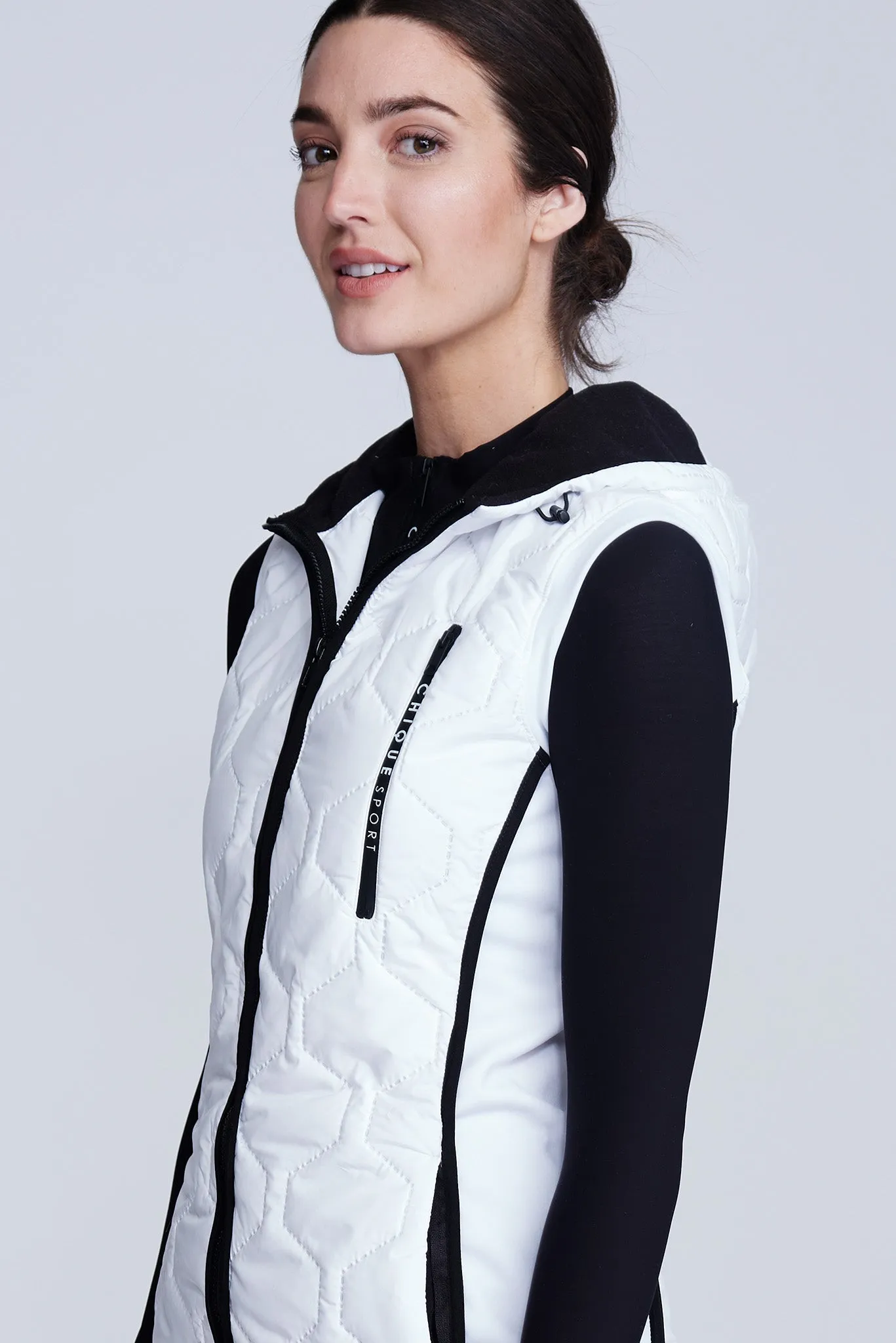 Iconic Long Bodywarmer in White