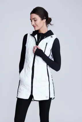 Iconic Long Bodywarmer in White