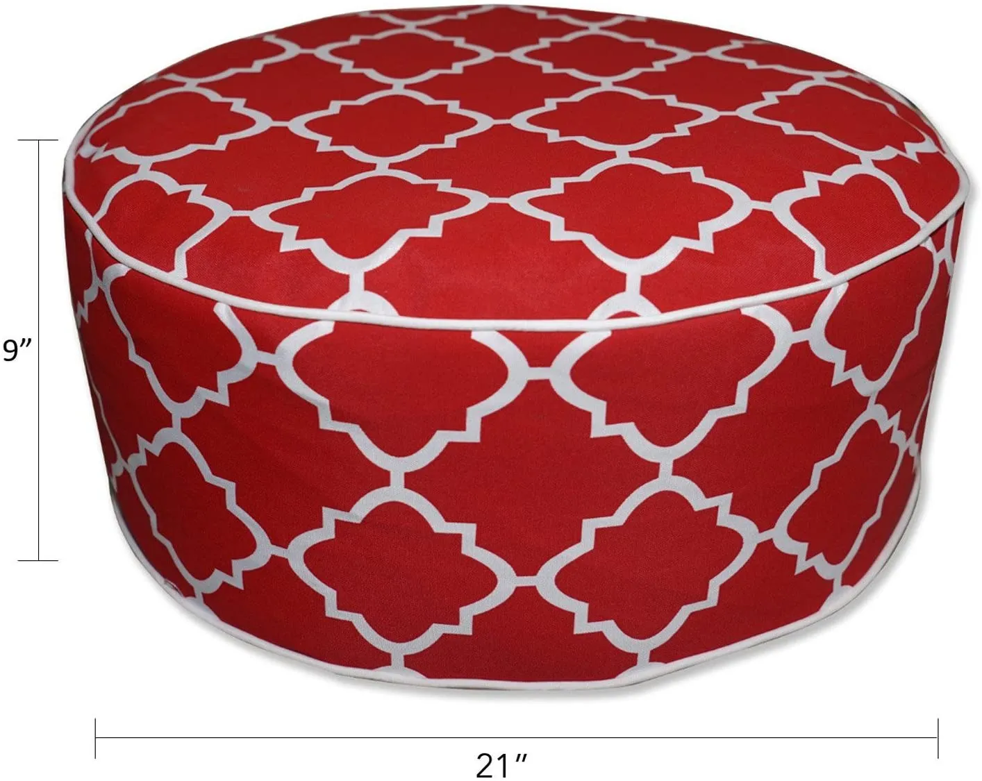 Kozyard Inflatable Stool Ottoman Used for Indoor or Outdoor, Kids or Adults, Camping or Home-Red