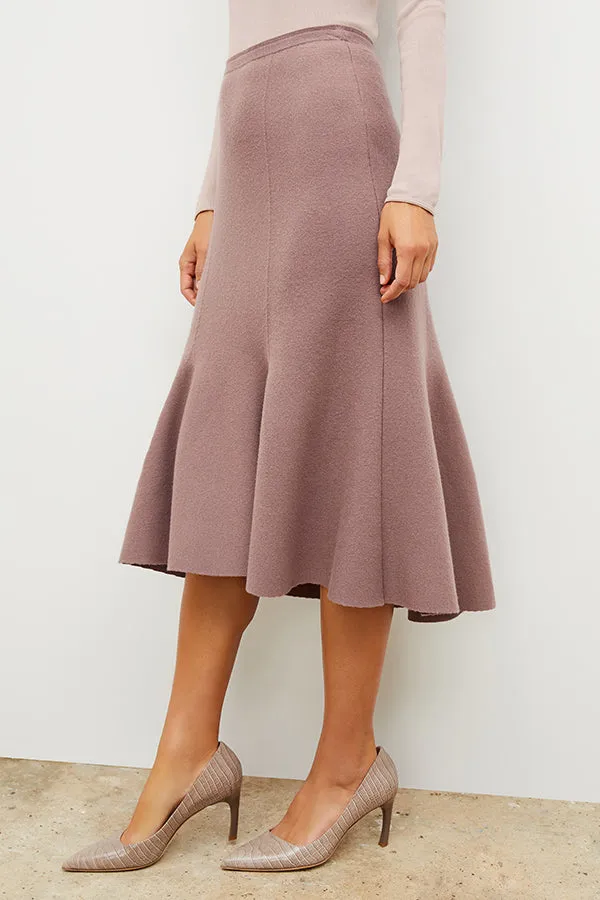 Leah Skirt - Boiled Wool :: Rose Taupe