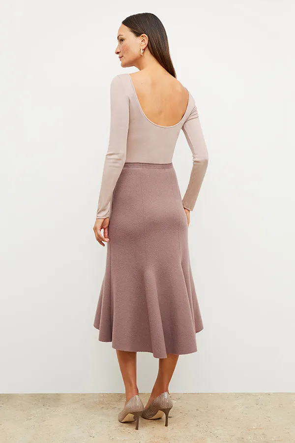 Leah Skirt - Boiled Wool :: Rose Taupe