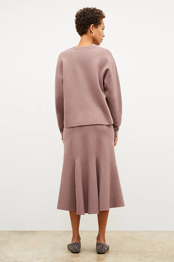 Leah Skirt - Boiled Wool :: Rose Taupe