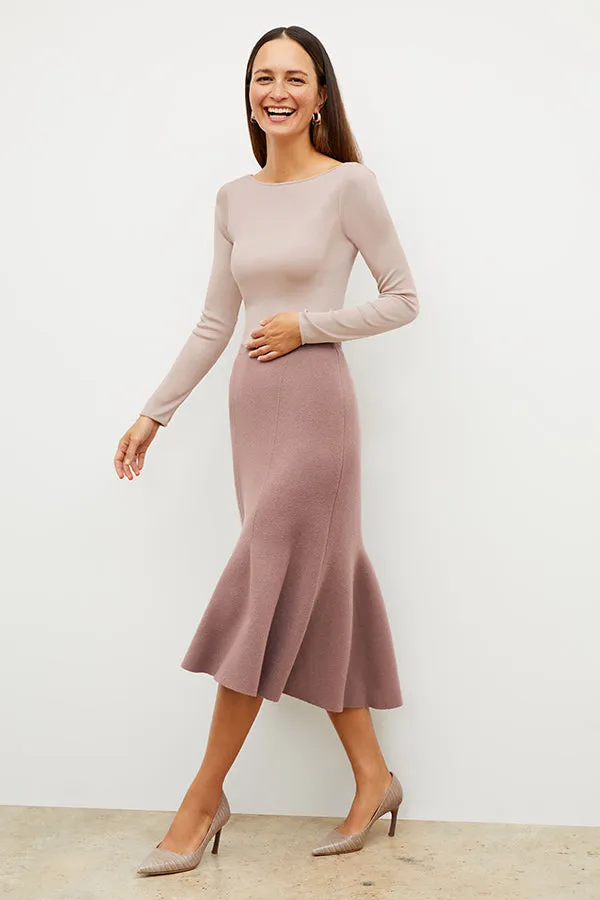 Leah Skirt - Boiled Wool :: Rose Taupe