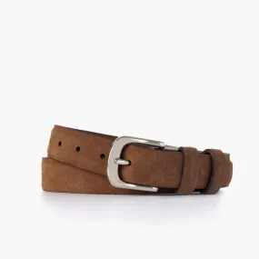 Men's Refined Leather Belt | Cognac Suede