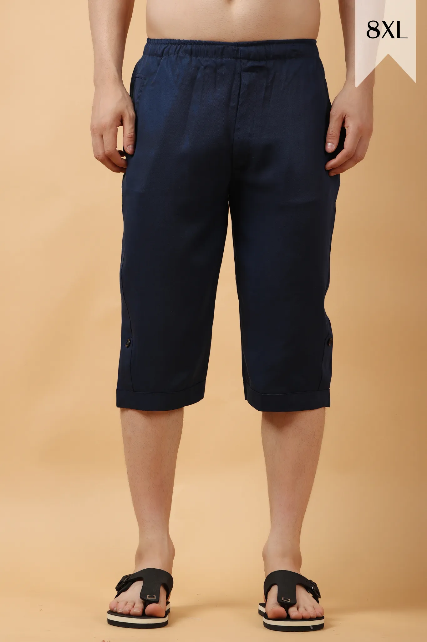 Navy Midnight Tencel Capri