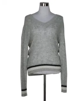 Peserico Grey & White Lurex Sweater sz 4